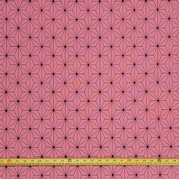 DEMON SLAYER NEZUKO PATTERN ANIME 1 YARD FABRIC - Picture 4 of 4